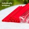 50pcs Red Heart Straws - Wine Glass Straws for Cocktail Parties & Romantic Dinners, Bridal Showers